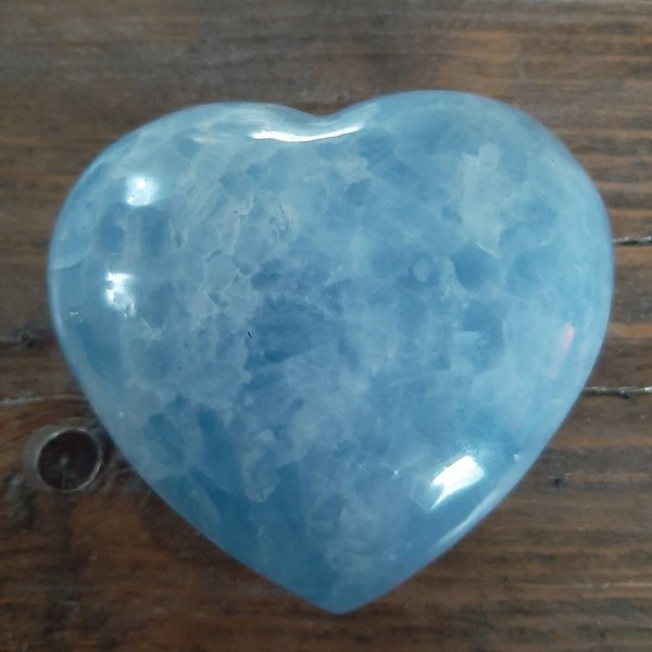 Calciet hart blauw groot